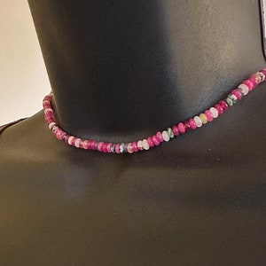 Mixed Color Quartz Beaded Necklace, 4mm Colorful Nature Gemstone Choker for Her-Unique Mother’s Day Gift for Mom Wife Girlfriend Daughter