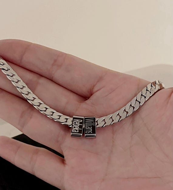 Nameplate Necklace Dad Necklace Personalized Custom Family Name