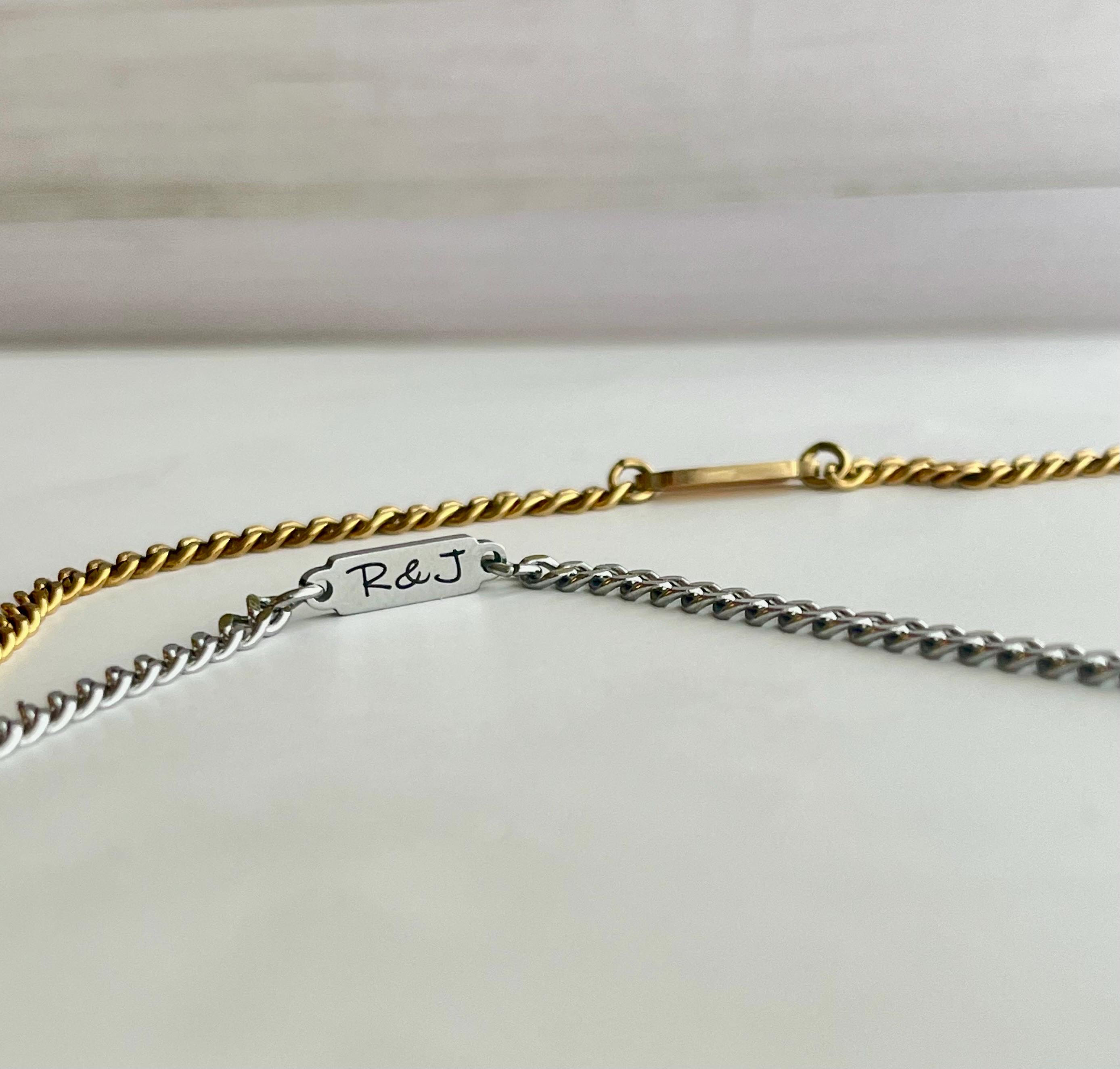 T Bar Chain Bracelet - Etsy