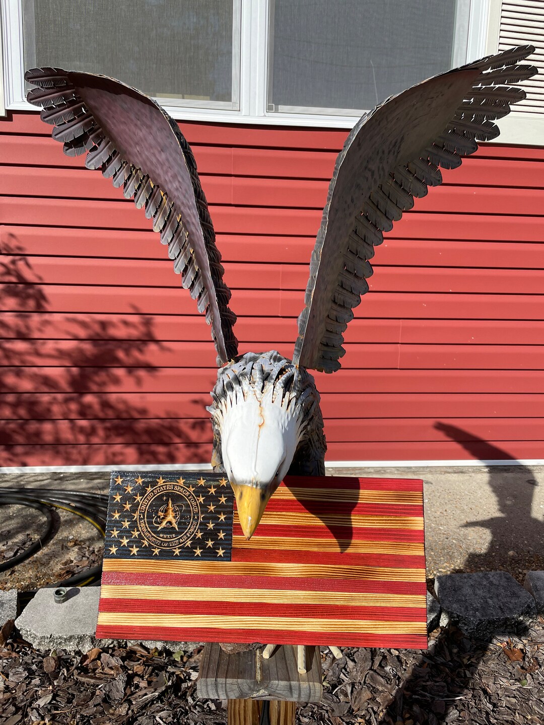 United States Space Force Flag Rustic Wood Flag Wall Decor Patriotic