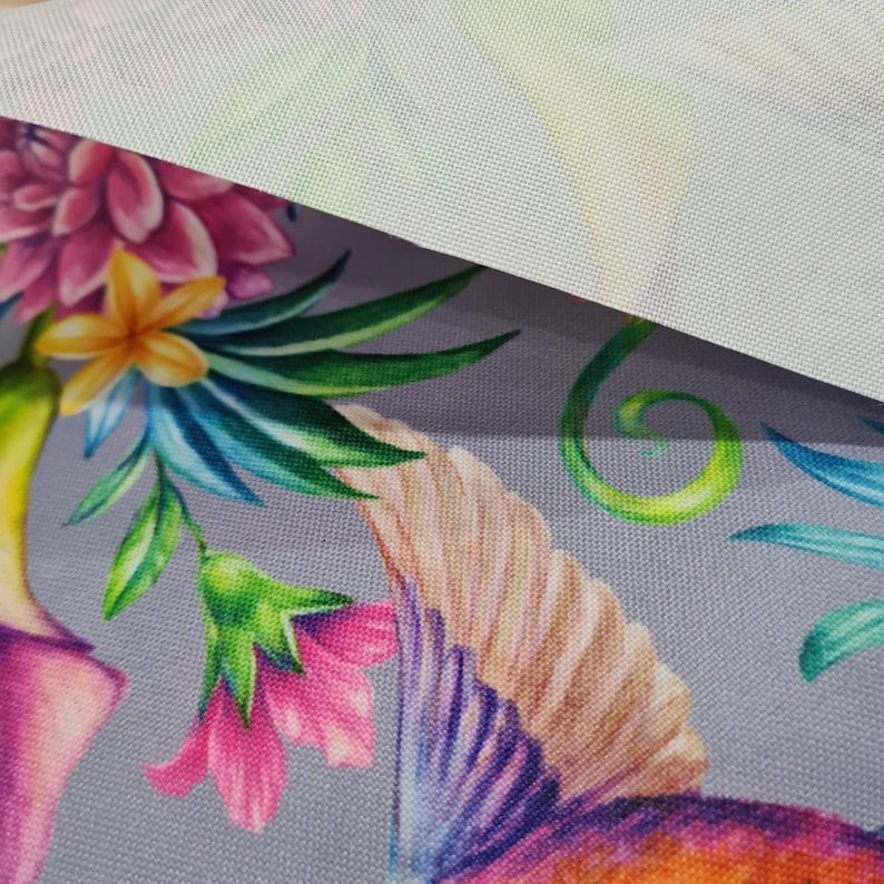 Hummingbirds Waterproof Canvas Fabric, Outdoor Cushions Fabric, Craft Fabric UK, Bag Making