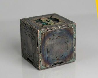 Sci-Fi Cube Box SVG, Laser Cut Gift Box Template (digital download)