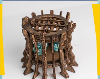 Dice Jail SVG Laser cut File, Fantasy Dice Prison for DnD Tabletop | Digital Download