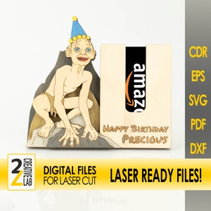 3d Multilayer laser cut file for Gollum Precious Birthday SVG | Funny Birthday Humor