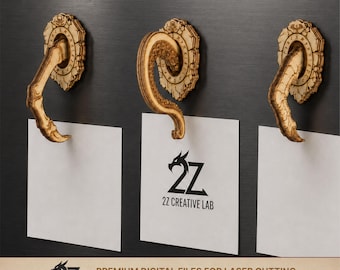 Laser Cut Magnet SVG Bundle: Tentacle, Skeleton Finger & Dragon Claw 3mm File