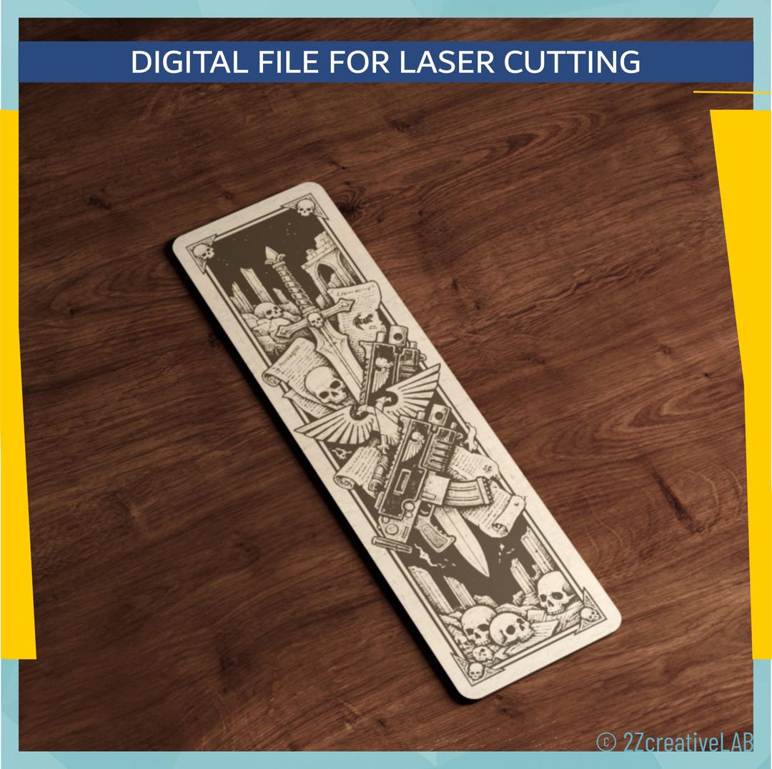 Grimdark Relic Bookmark SVG | Gothic Sci-fi Fantasy Laser Engraving ...
