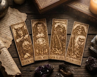 Laser Cut Fantasy Bookmark SVG Bundle | Medieval Elf, Dwarf, Knight, Wizard Designs
