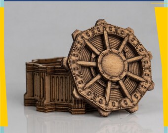 Sci-Fi Dice Vault SVG | Laser Cut Dice Box with Magnetic Lid | DnD RPG Storage