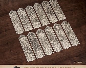 RPG Class Bookmark SVG Bundle | 12 Female Fantasy Designs