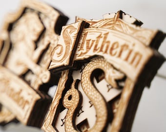 4 Multilayer laser cut file of a Magic School SVG | Symbolic House Emblems of Magic