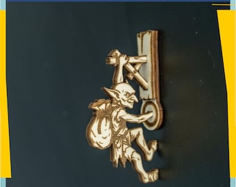 Goblin Thief Fridge Magnet SVG | Funny Fantasy Laser Cut File 3mm (digital download)