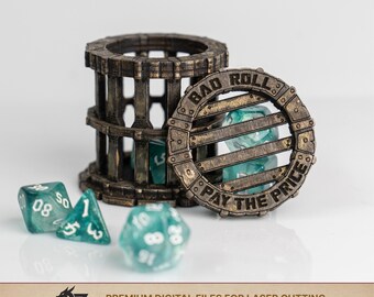 Dice Jail SVG Laser Cut File | Dice Prison for DnD, RPG Accessory (Digital Download)
