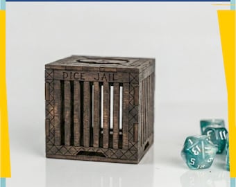 Dice Jail SVG for Laser Cutting | DnD Dice Box Template (digital download)