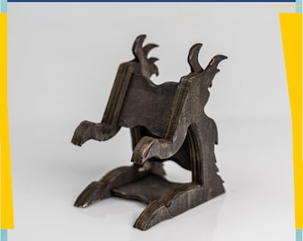 Fantasy Claw Phone Stand SVG | Wooden Phone Holder Laser Cut File | Gothic Desk Accessory