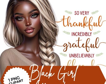 Black Girl Affirmation Clipart: Empowering PNG for Self-Love, Inspirational Melanin Art, Digital Download