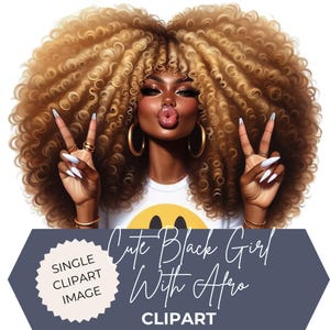 Black Afro Girl, Black Woman Clipart, Black Girl Png, Black Woman Png, African American Clipart, Commercial Use, Beautiful Girl Clipart