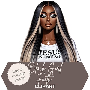 Black Woman Praying Clipart: Christian PNG for Apparel & Journals (Digital Download