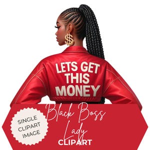 Black Girl Boss PNG: Money Mindset Clipart (Digital Download)