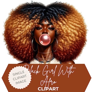 Afro Girl Clipart, Black Woman Clipart, Black Girl Png, Black Woman Png, African American Clipart, Commercial Use, Beautiful Girl Clipart