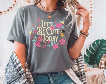 Floral Innocence Unisex Heavy Cotton Tee, Little Girl Summer T-Shirt, Stress-Free Comfort Tee, Cute Floral Theme Shirt, Best Gift for