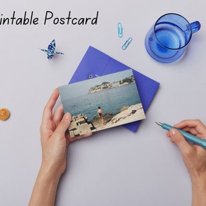 Carte postale imprimable 6x4 Mer Adriatique, Carte postale d’été européenne JPG, Téléchargement numérique Carte postale européenne PDF