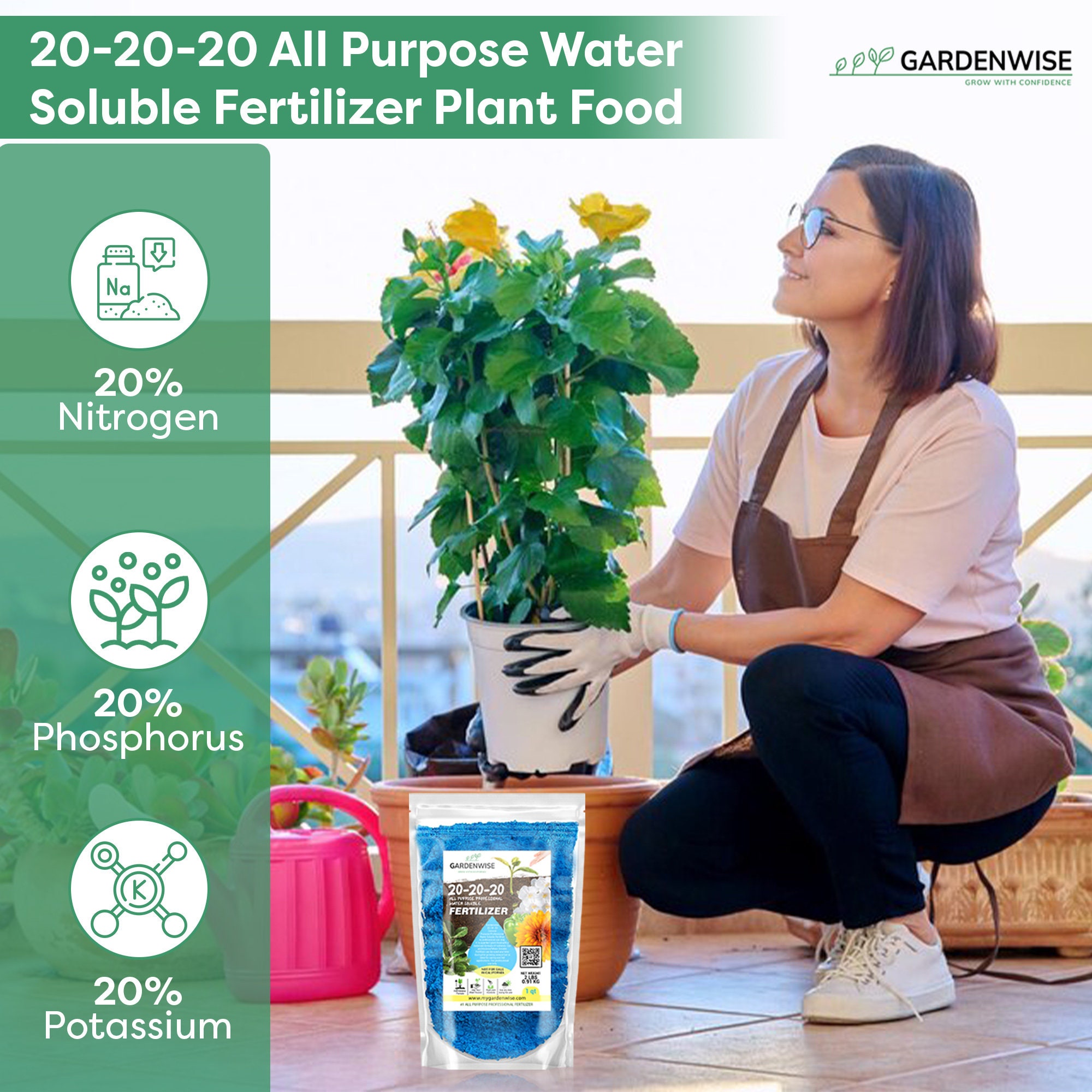20-20-20 All Purpose Water Soluble Fertilizer: Indoor/outdoor Plant ...