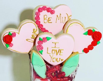 Valentines Day Cookie Bouquet