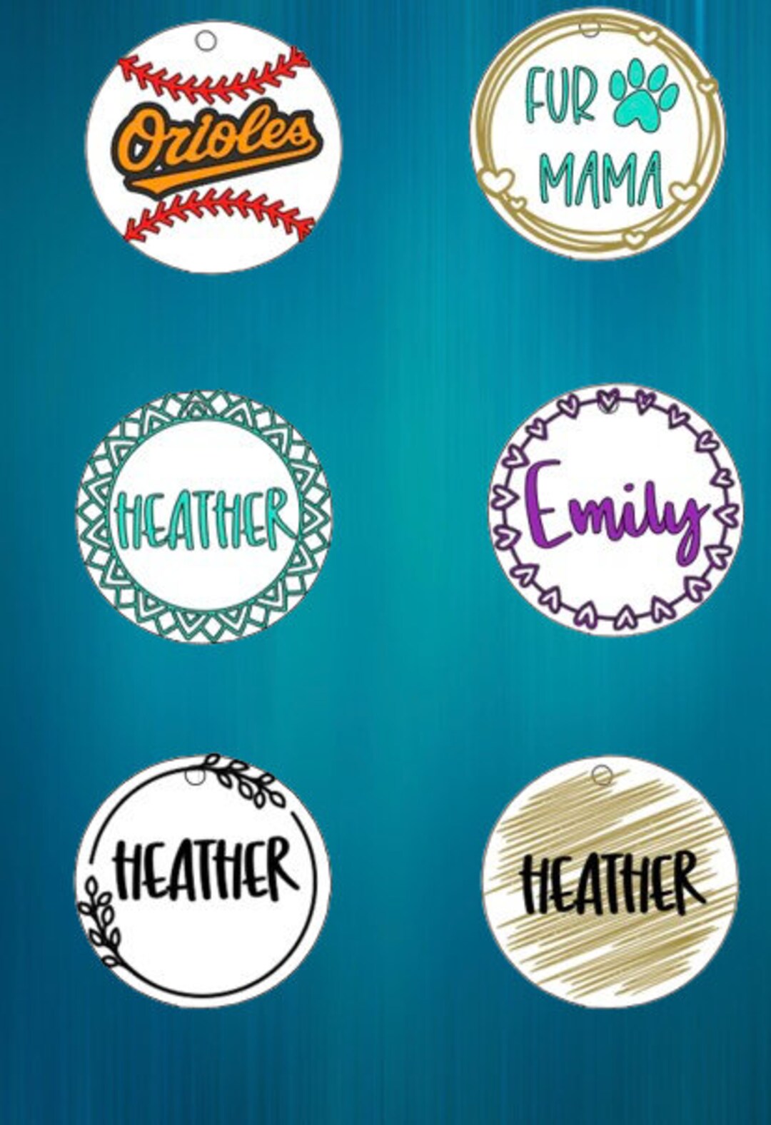 Personalized Circle Keychain - Etsy