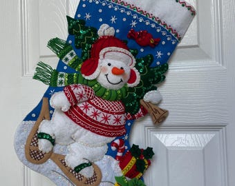 Finished 18” Bucilla Christmas Stocking