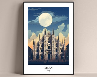 Poster Milano Stile di vita italiano Poster Milano Regalo Milano Stampa Italia Stampa Duomo di Milano Poster Italia Regalo Italia Poster Milano Europa Poster