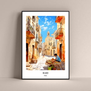 Bari Poster Italy Lifestyle Poster Bari Apulia Poster Apulia Bari Travel Print Puglia Poster Italy Wall Art Italy Modern Decor Gift Italy