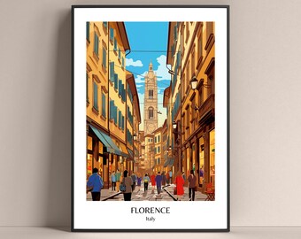 Póster de Florencia, póster de estilo de vida italiano, póster de Toscana, póster de viaje a Florencia, Italia, impresión de Italia, regalo, impresión de Florencia, póster de Florencia.