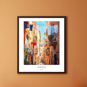 Poster Napoli Poster stile di vita italiano Stampa Napoli Poster Neapel Stampa lavanderia Stampa Campania Napoli Poster Viaggio Stampa Napoli Italia Poster regalo immagine 4