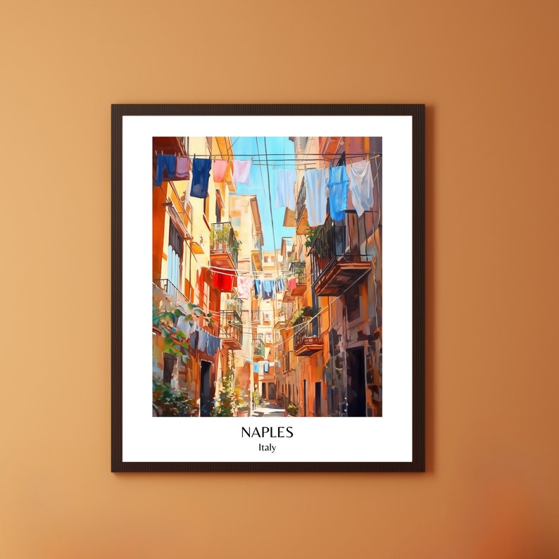 Poster Napoli Poster stile di vita italiano Stampa Napoli Poster Neapel Stampa lavanderia Stampa Campania Napoli Poster Viaggio Stampa Napoli Italia Poster regalo immagine 4