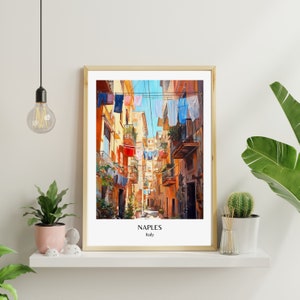 Poster Napoli Poster stile di vita italiano Stampa Napoli Poster Neapel Stampa lavanderia Stampa Campania Napoli Poster Viaggio Stampa Napoli Italia Poster regalo immagine 5