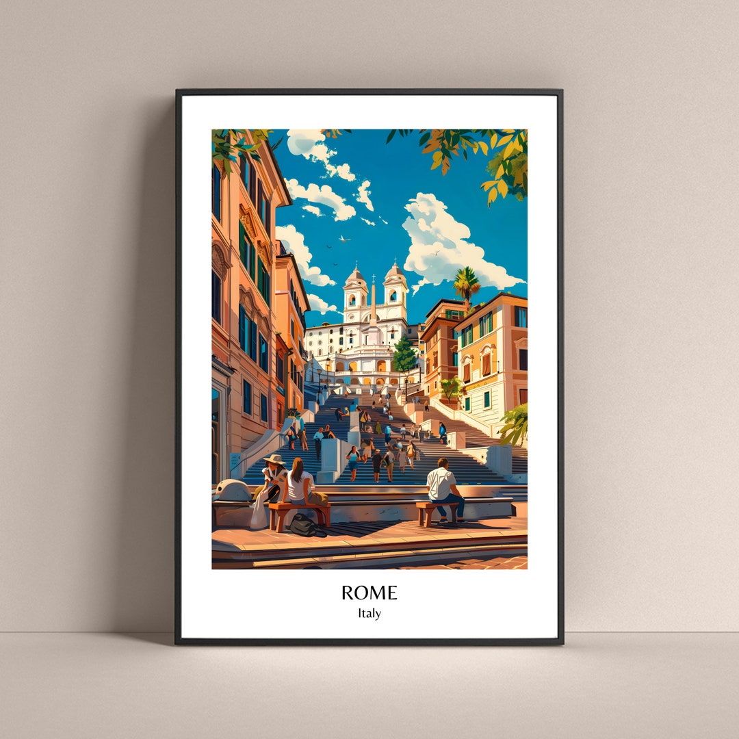 Rome Poster Italy Lifestyle Poster Roma Poster Piazza Di Spagna Print ...