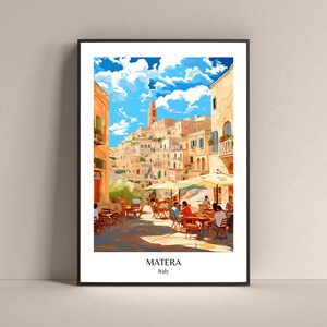 Matera Poster Italien Matera Sassi Travel Print Matera Print Sassi Matera Italien Reiseposter Italien Print Geschenk Italien Print Stampe Italia Stempel