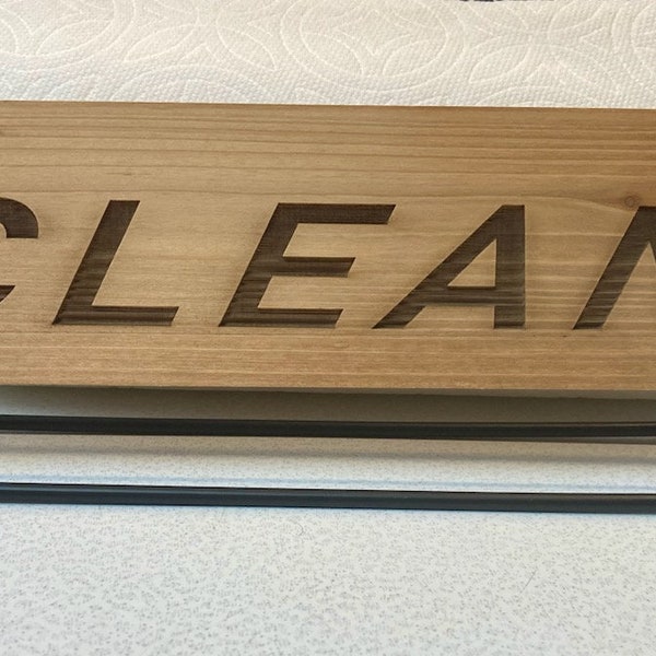 clean/dirty flip sign