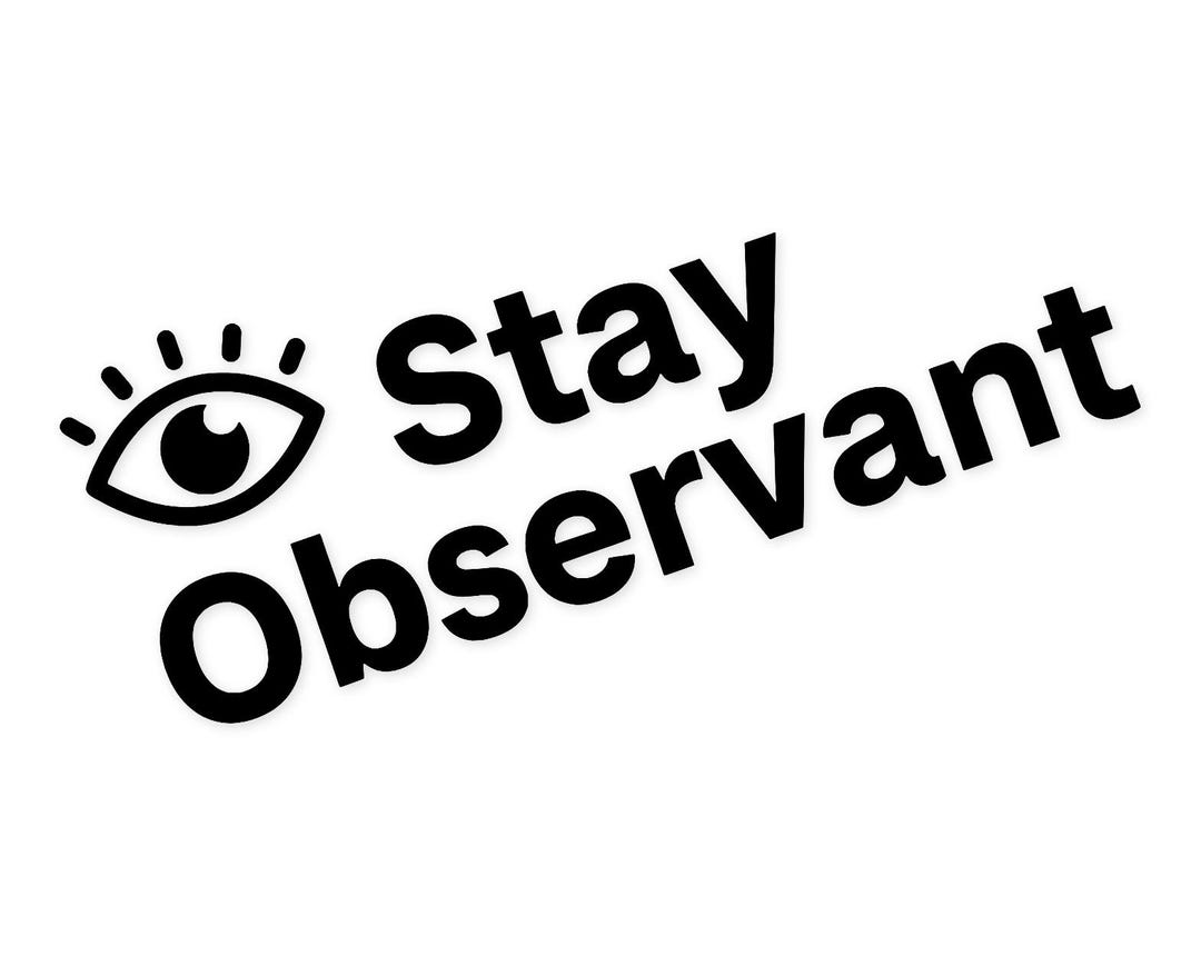 Stay Observant Svg Png: Bold Typography for Wall Art - Etsy
