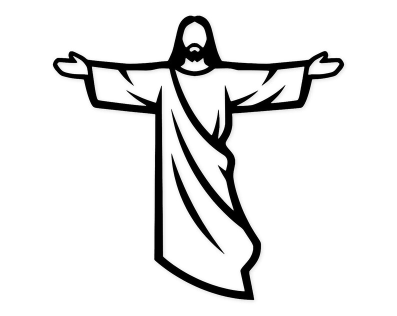Risen Jesus Svg Png: Bold Outline for T-shirts - Etsy