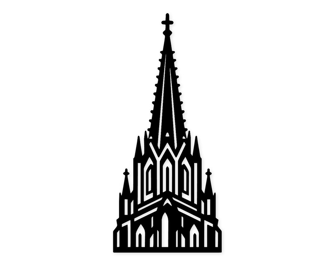 Spire Detail Close-up Svg Png: Bold Gothic Architecture Cut File for ...