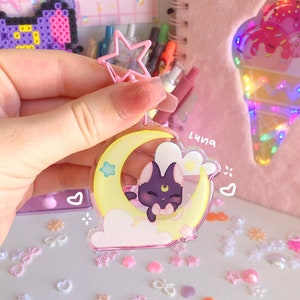 luna acrylic keychain