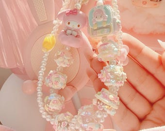 kawaii pink bunny phone/bag pendant