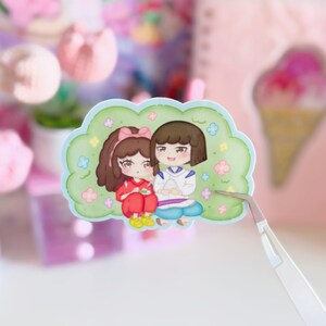cute chihiro & haku vinyl sticker