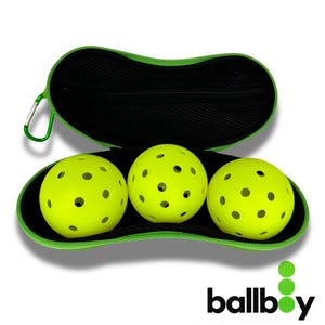 Pickleball Ballhalter Geschenk – Ballboy ™ Clip-On Bag oder Zaunzubehör – Für 3 Bälle Bild 2