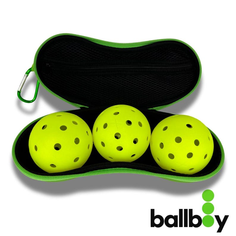 Pickleball Ballhalter Geschenk – Ballboy ™ Clip-On Bag oder Zaunzubehör – Für 3 Bälle Bild 2