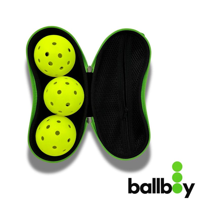 Pickleball Ballhalter Geschenk – Ballboy ™ Clip-On Bag oder Zaunzubehör – Für 3 Bälle Bild 3