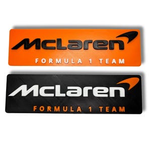 McLaren Racing Plaque – 3D-Printed F1 Wall Art / Sim Rig Decor