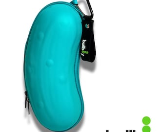 Ballboy™ – Blue Pickleball Holder | Fun Pickle-Shaped Case Holds 3 Balls + Essentials (Balls Not Included)