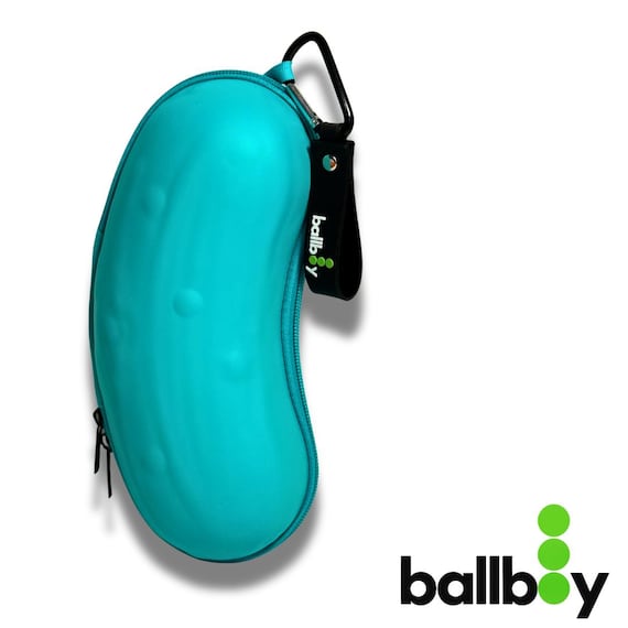 Ballboy™ – Blue Pickleball Holder | Fun Pickle-Shaped Case Holds 3 Balls + Essentials (Balls Not Included)